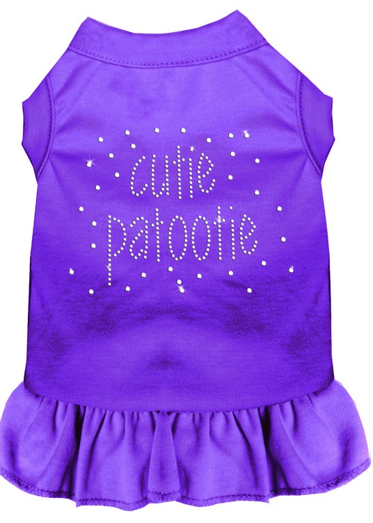 Rhinestone Cutie Patootie Dress Purple XS